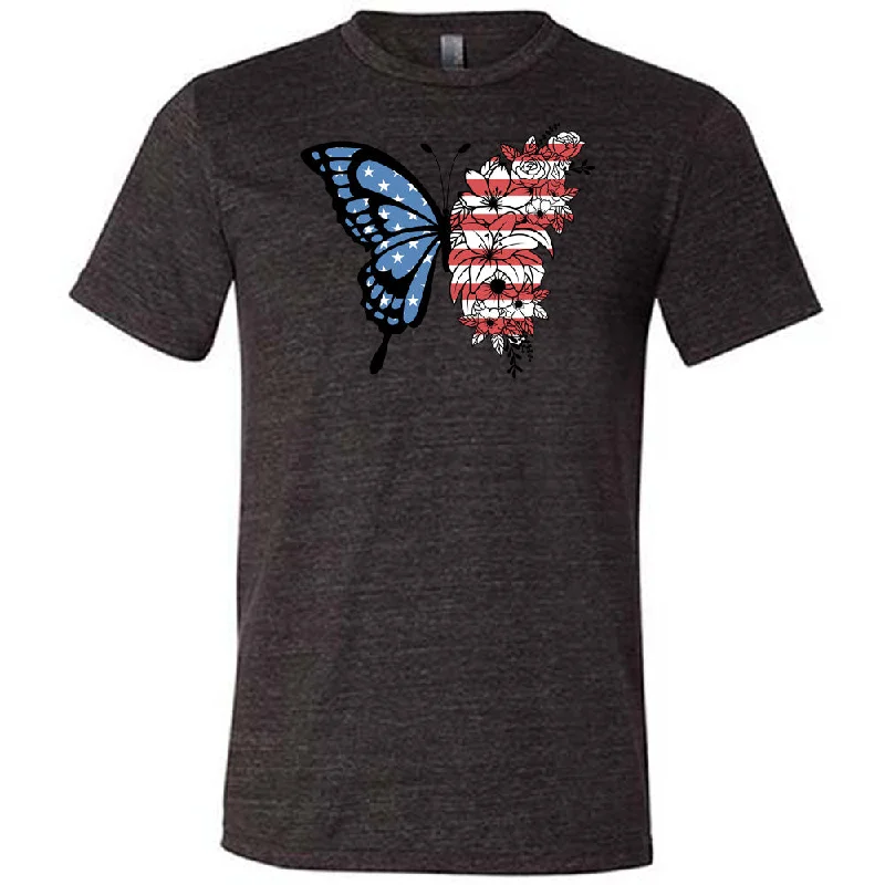 Men's Shirt/Tank networking-American Flag Butterfly Shirt Unisex