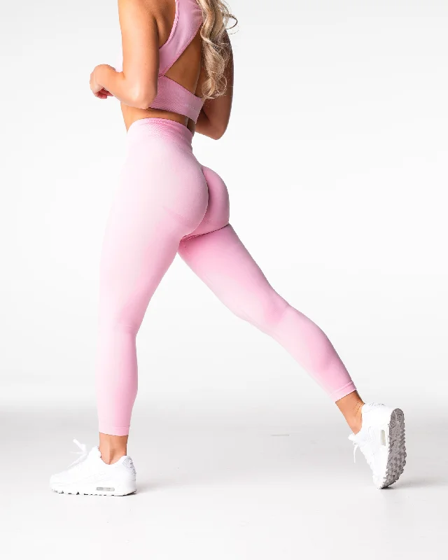 Sportswear tops for slow pace-Baby Pink Mid Rise Contour Seamless Leggings