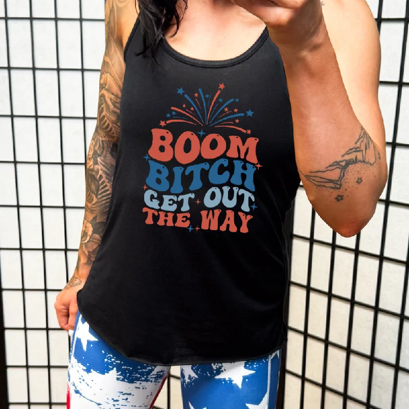 Women's shirt and tank with cloud back -Boom Bitch Get Out The Way Shirt