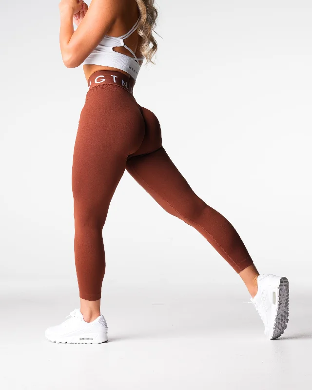 Sportswear tops for modern-Chocolate Sport Seamless Leggings