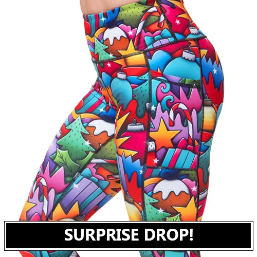 sports leggings for under seamless uppers-Christmas Smash Leggings