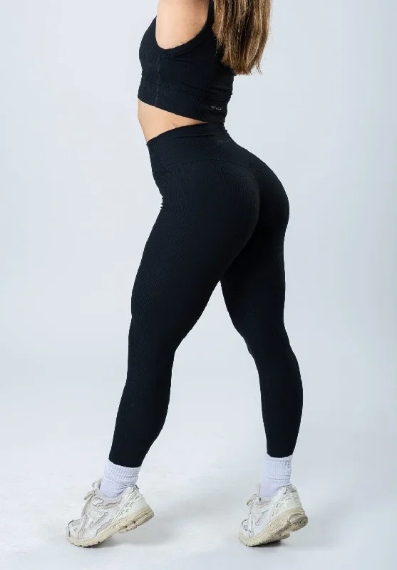 sports leggings for under supportive shoes-CloudRib™ Original Sculptseam™ Legging Black