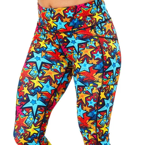 sports leggings for under slip-resistant soles-Cosmic Comics Leggings