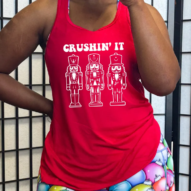 Women's shirt and tank for park picnics -Crushin' It Nutcracker Shirt