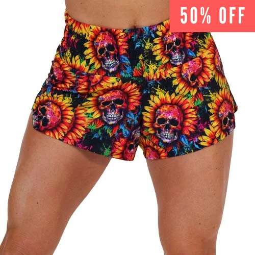 Shorts military-Day Dream Shorts | Skull Flower