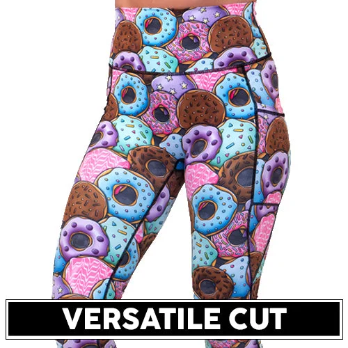 sports leggings for under supportive insoles-Donut Give Up Leggings