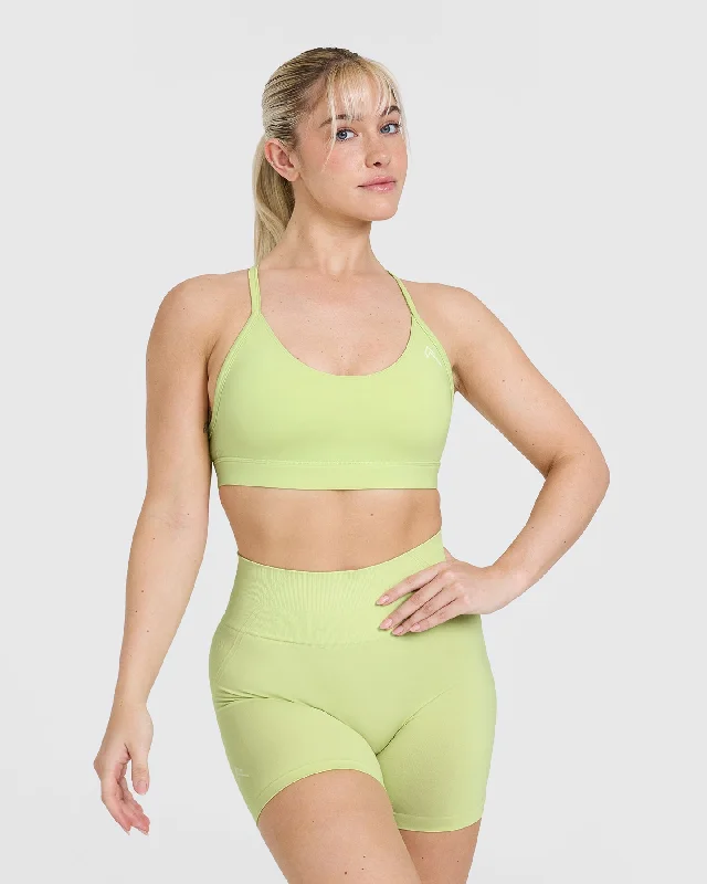 Sportswear tops for silk-Everyday Sports Bra | Pump Green