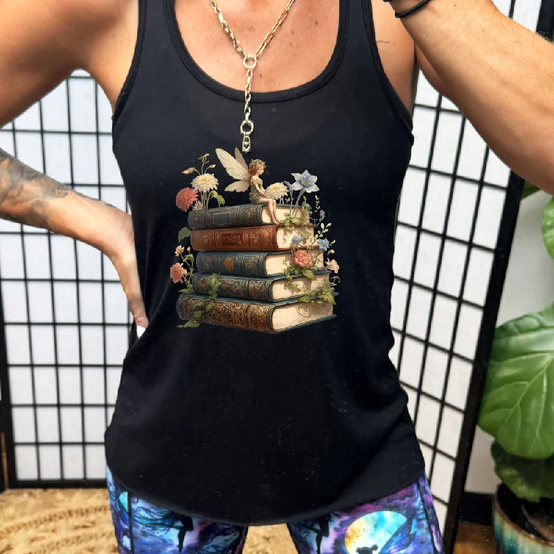 Women's shirt and tank with cloud hem -Fairy & Books Shirt