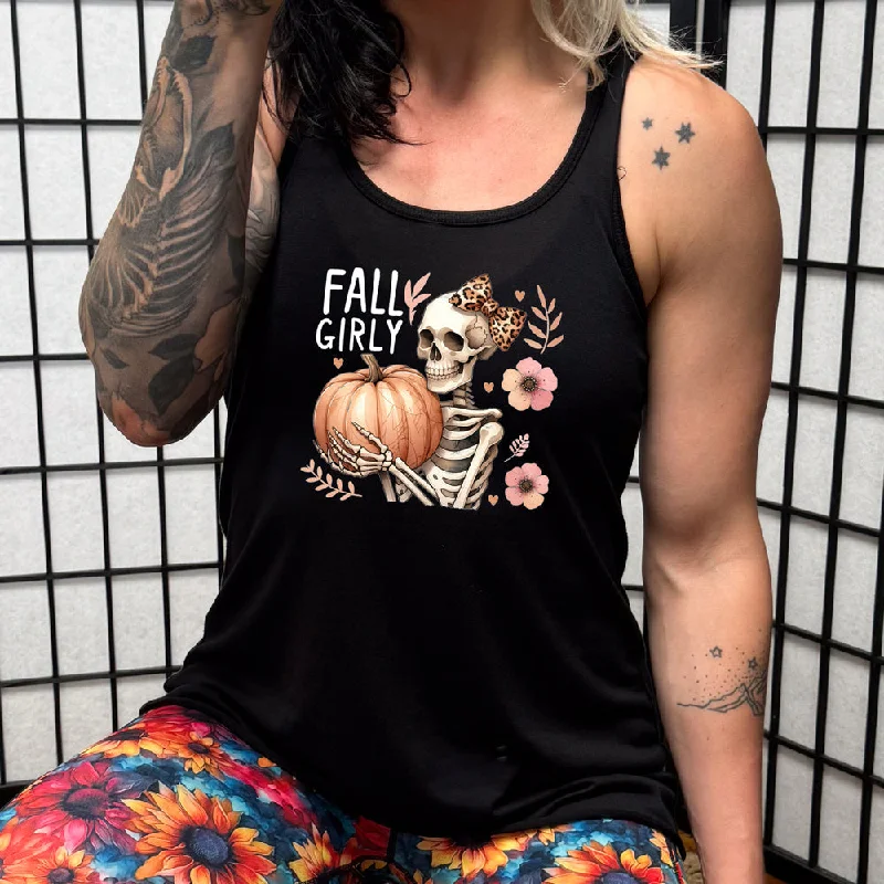 Women's shirt and tank with palm leaf print -Fall Girly Shirt