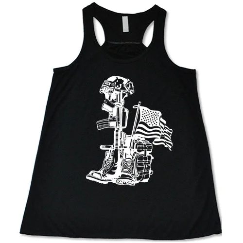 Women's shirt and tank for casual BBQs -Fallen Soldier Tribute Shirt