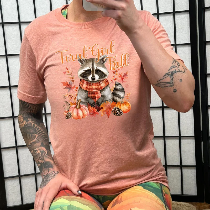 Men's Shirt/Tank evening-Feral Girl Fall Raccoon Shirt Unisex