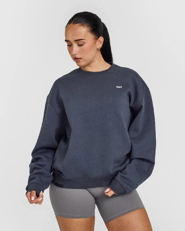 Sportswear tops for indoor-Foundations Crew Neck Sweatshirt | True Blue