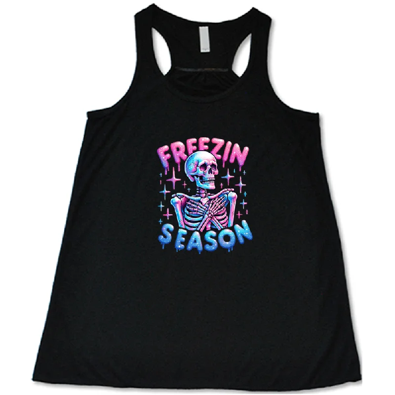 Women's shirt and tank with twisted front -Freezin Season Shirt