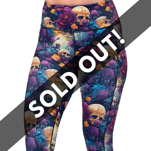 sports leggings for under removable insoles-Garden Of The Dead Leggings