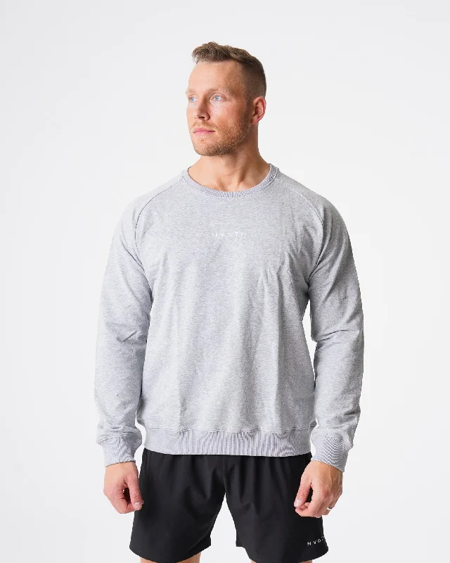 Sportswear tops for fixed-Grey Crew Neck Sweatshirt