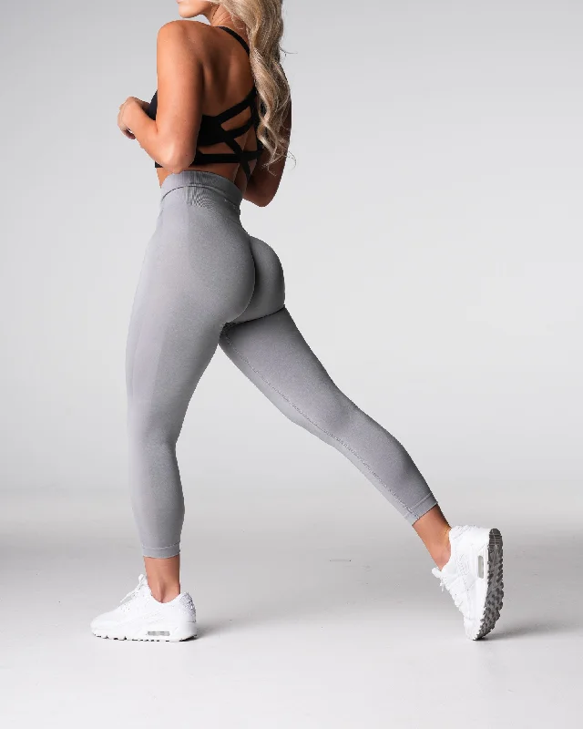 Sportswear tops for water-resistant-Grey Performance Seamless Leggings