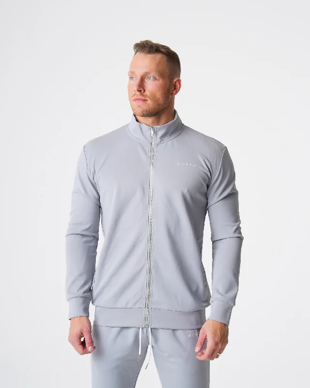 Sportswear tops for button-up-Grey Track Jacket