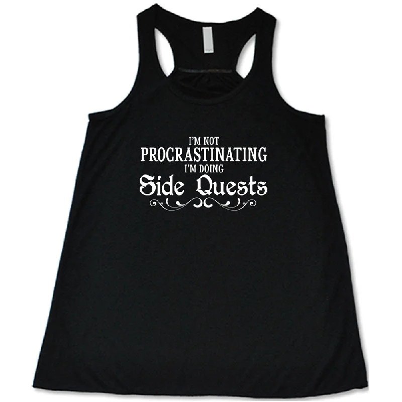 Women's shirt and tank with swirl design -I'm Not Procrastinating I'm Doing Side Quests Shirt