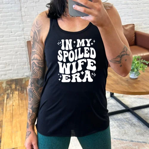 Women's shirt and tank with stripe yoke -In My Spoiled Wife Era Shirt