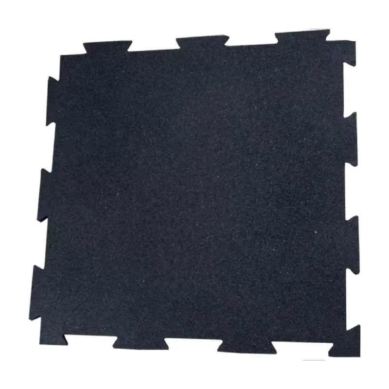 Interlocking Black Puzzle Mats - Heavy Duty Rubber Flooring