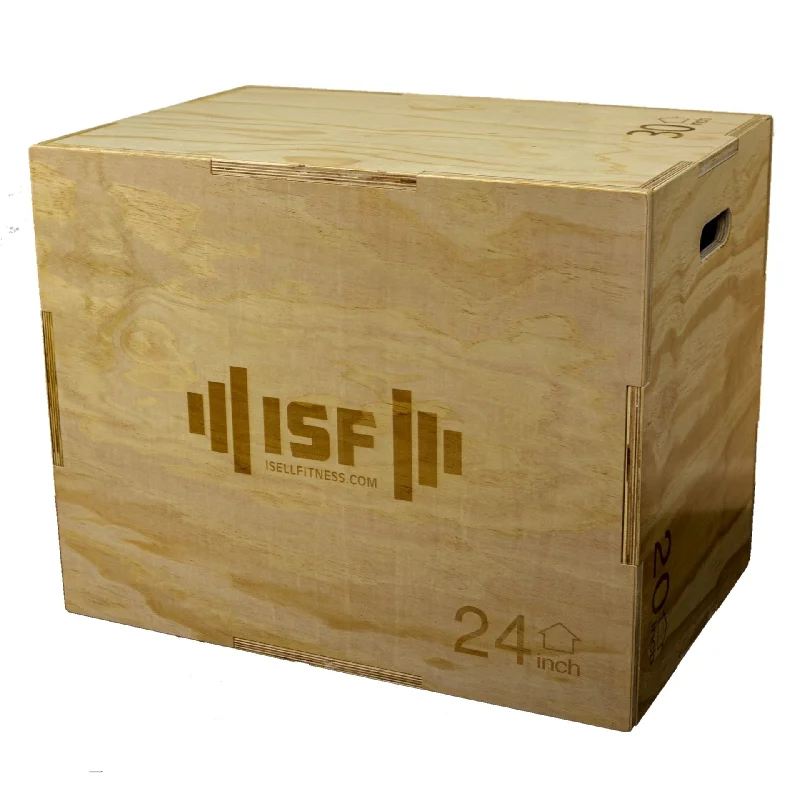 ISF PlyoBox - Wood Plyometric Box - 3-in-1