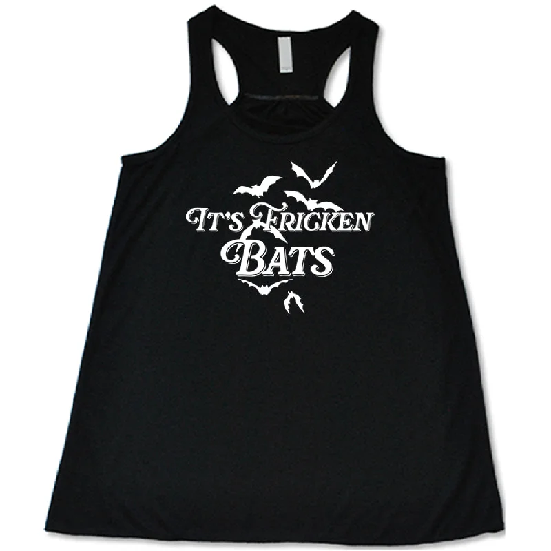 Women's shirt and tank with scalloped hem -It's Fricken Bats Shirt