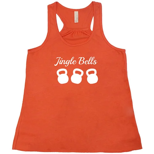 Women's shirt and tank with ruffle panel -Jingle Bells Kettlebells Shirt