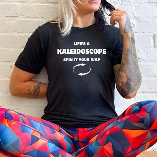 Men's Shirt/Tank barbecue-Life's A Kaleidoscope Spin It Your Way Shirt Unisex