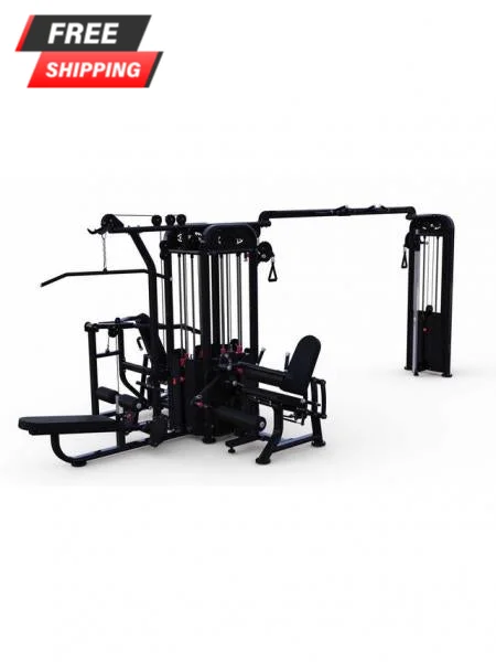 MDF Multi Series Compact 5 Stack Multi Gym Black Frame 104″ Beam with Pull Up Bars