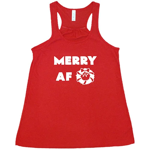 Women's shirt and tank for beach dinners -Merry AF Shirt