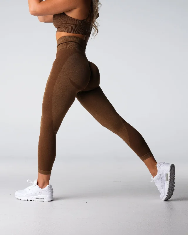 Sportswear tops for loose weave-Mocha Contour 2.0 Seamless Leggings