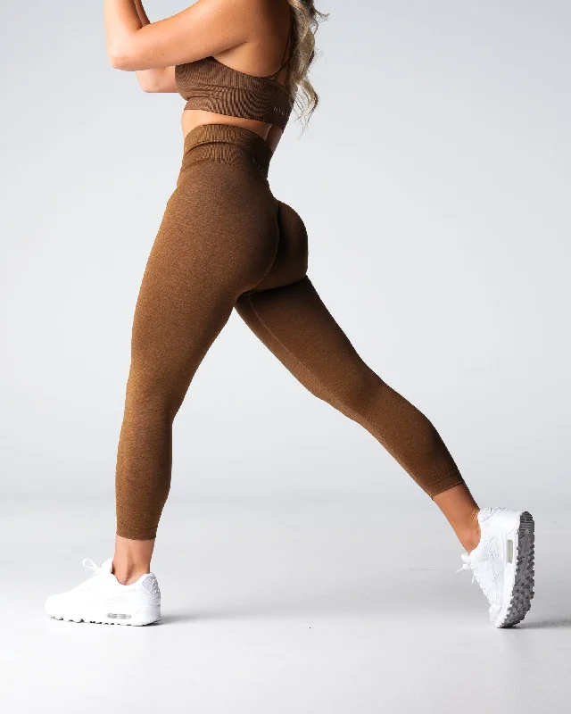 Sportswear tops for reinforced-Mocha Shape Seamless Leggings