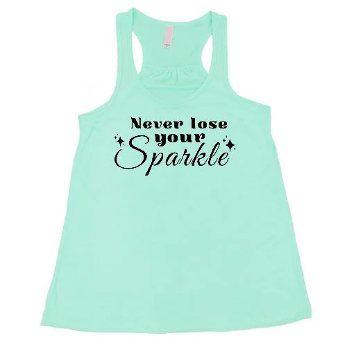 Women's shirt and tank with ruffle cuffs -Never Lose Your Sparkle Shirt