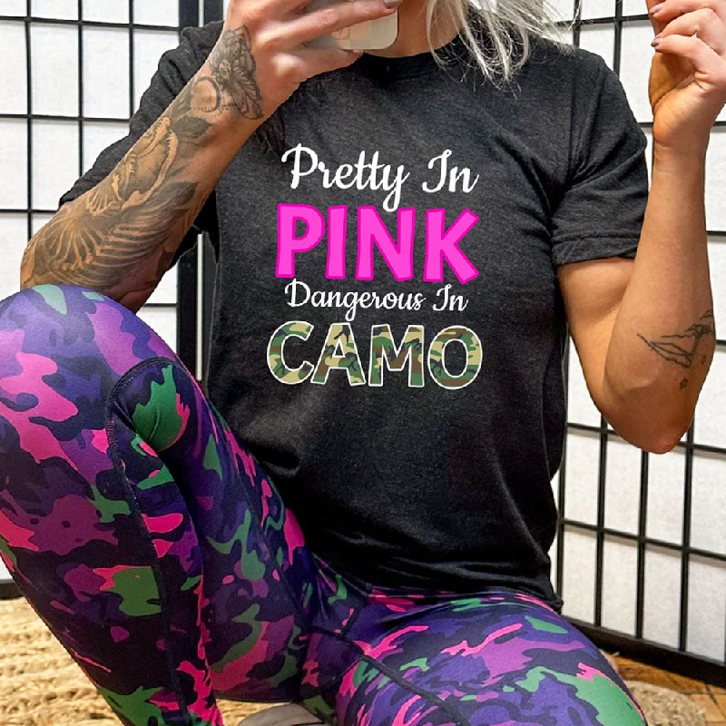 Men's Shirt/Tank clubbing-Pretty In Pink Dangerous In Camo Shirt Unisex