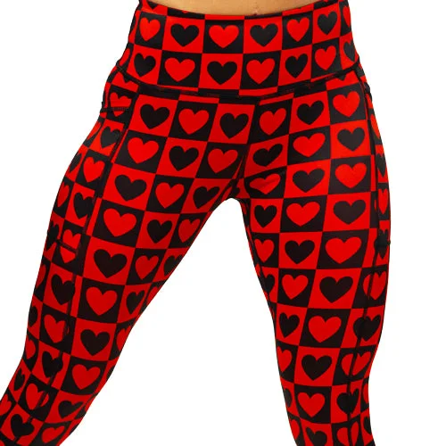 sports leggings for women-Queen Of Hearts Leggings