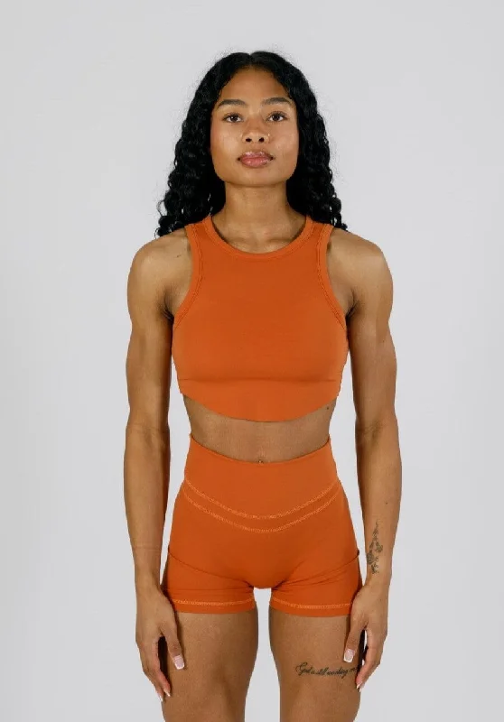 Women's shirt and tank with tie-back -RecStretch™ Contour Crop Canyonlands