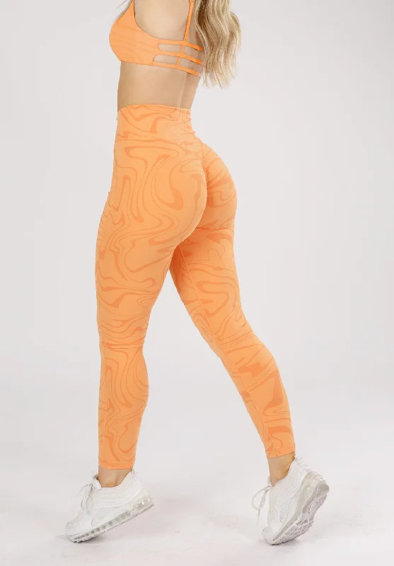 sports leggings for under smart shoes-RecStretch DesB High Flow Sculptseam™ Plus Legging Creamsicle