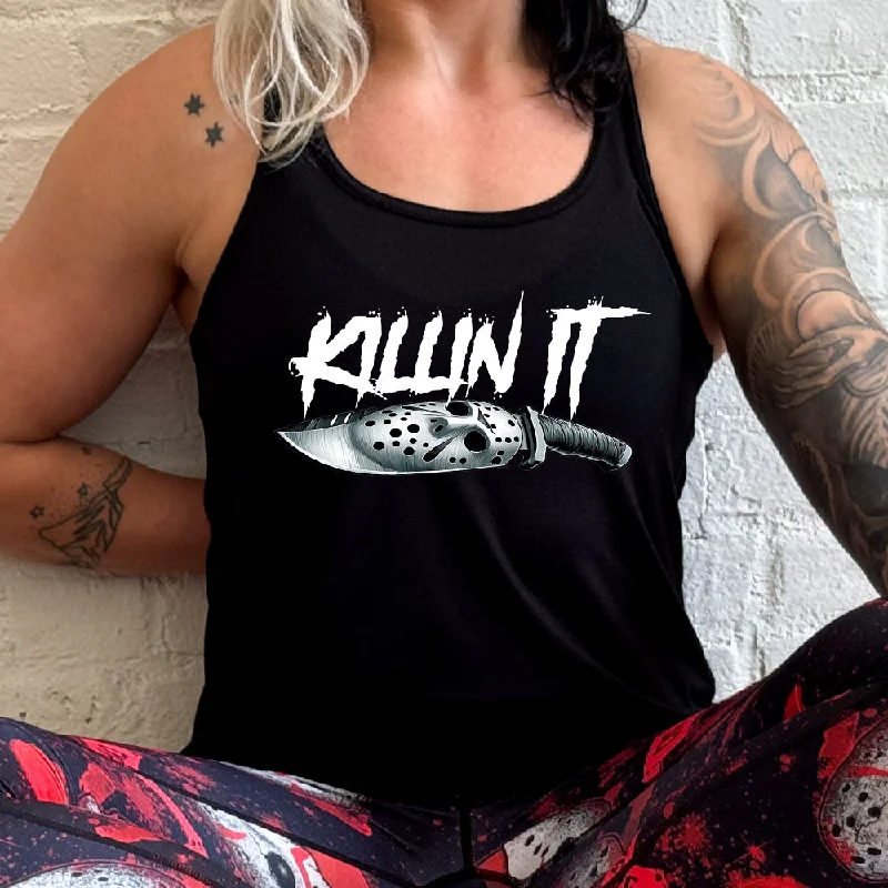 Women's shirt and tank with wave design -Slasher Killin It Shirt