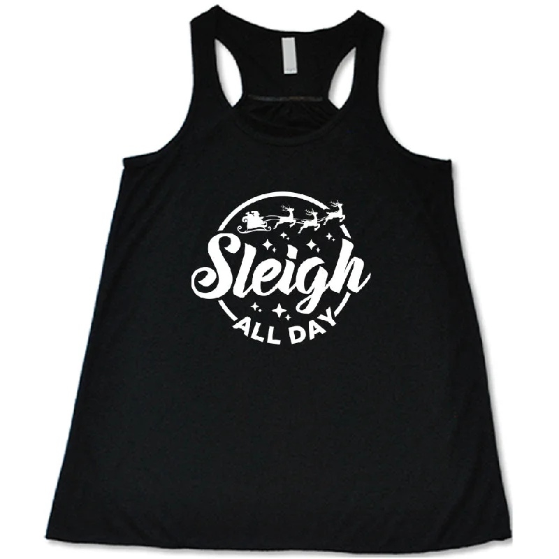 Women's shirt and tank with mosaic print -Sleigh All Day Shirt