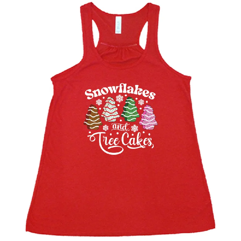 Women's shirt and tank for beach bonfires -Snowflakes & Tree Cakes Shirt