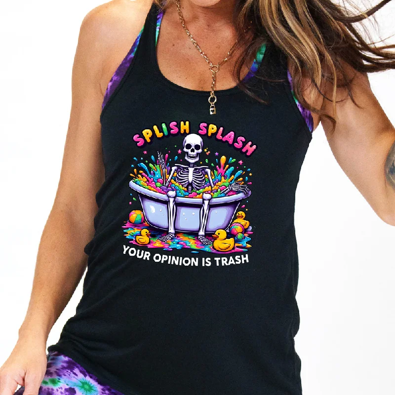 Women's shirt and tank for park dinners -Splish Splash Your Opinion Is Trash Shirt