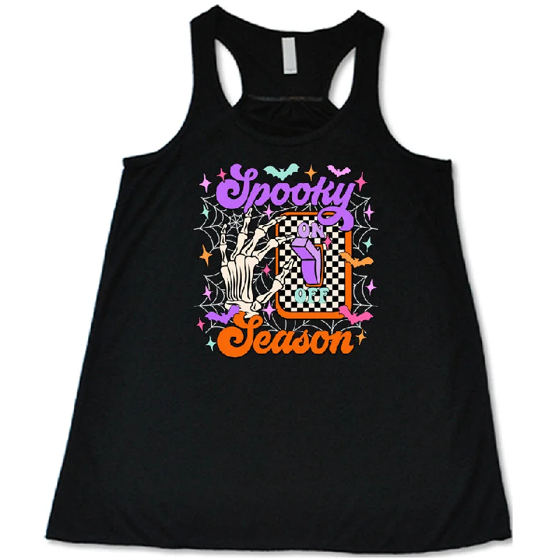 Women's shirt and tank for park BBQs -Spooky Season Light Switch Shirt