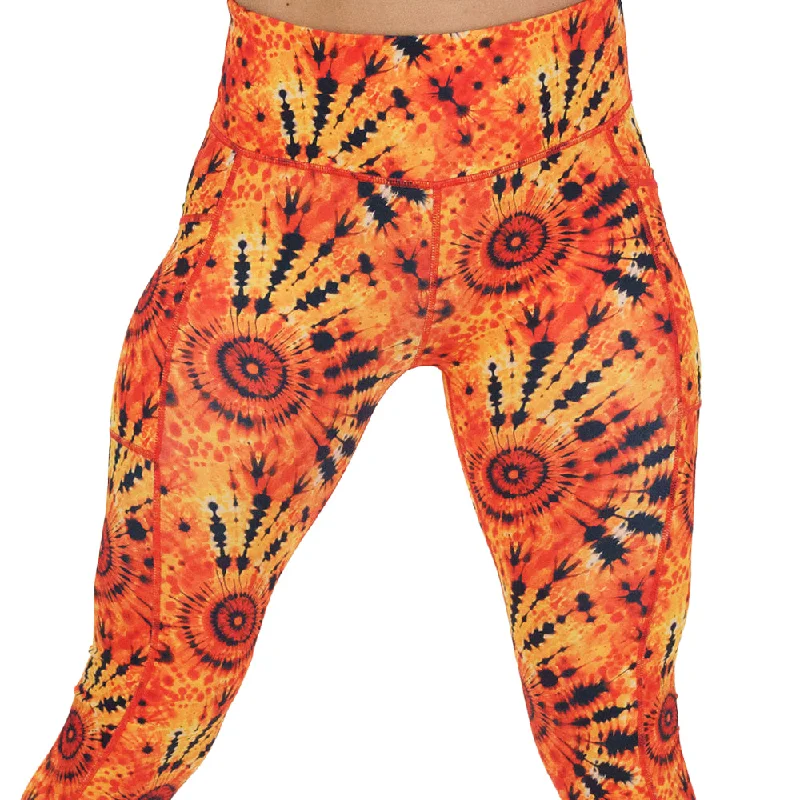 sports leggings for under zero-drop soles-Sunset Tie Dye Leggings