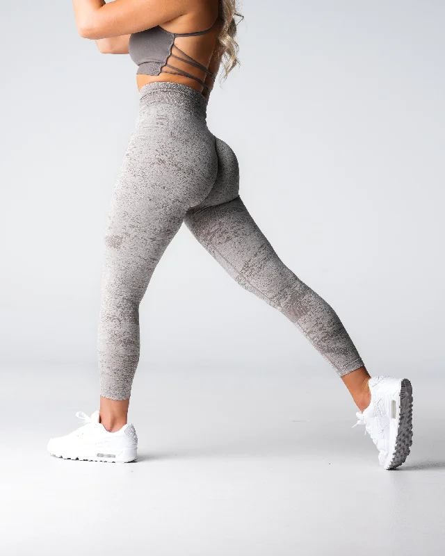 Sportswear tops for low maintenance-Taupe Digital Seamless Leggings