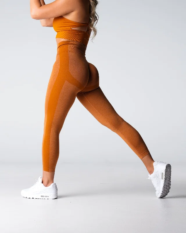 Sportswear tops for fitness tracker-Terracotta Performance Seamless Leggings