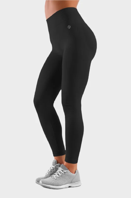 sports leggings with mesh-Thenx Seamless Leggings - Black