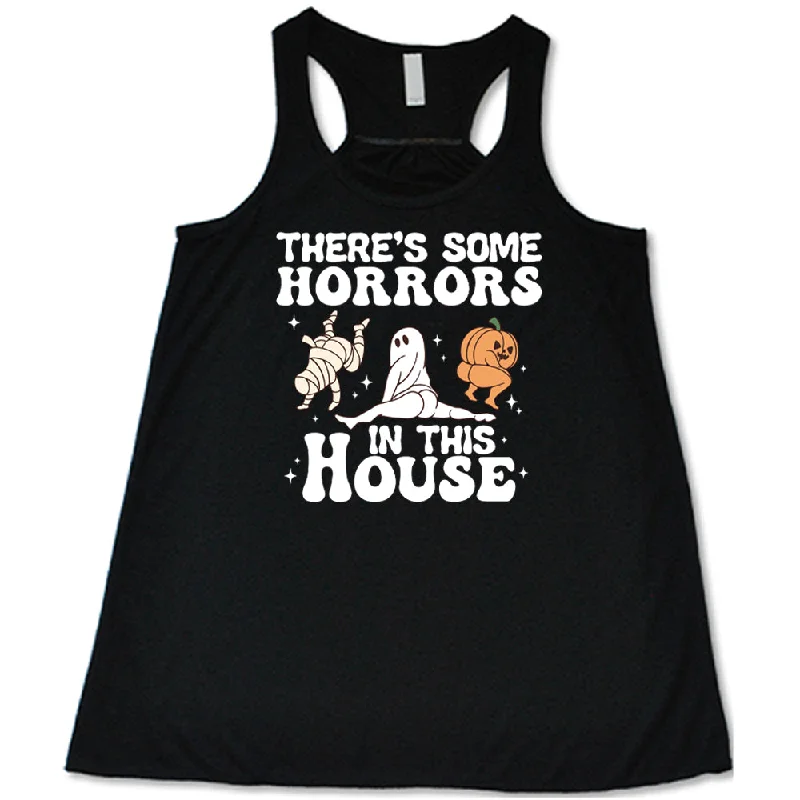 Women's shirt and tank with tie sleeves -There's Some Horrors In This House Shirt