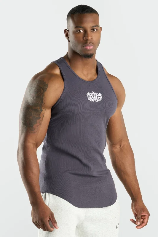 Men's Shirt/Tank moisture-wicking-Skull Ribbed Relaxed Fit Tank