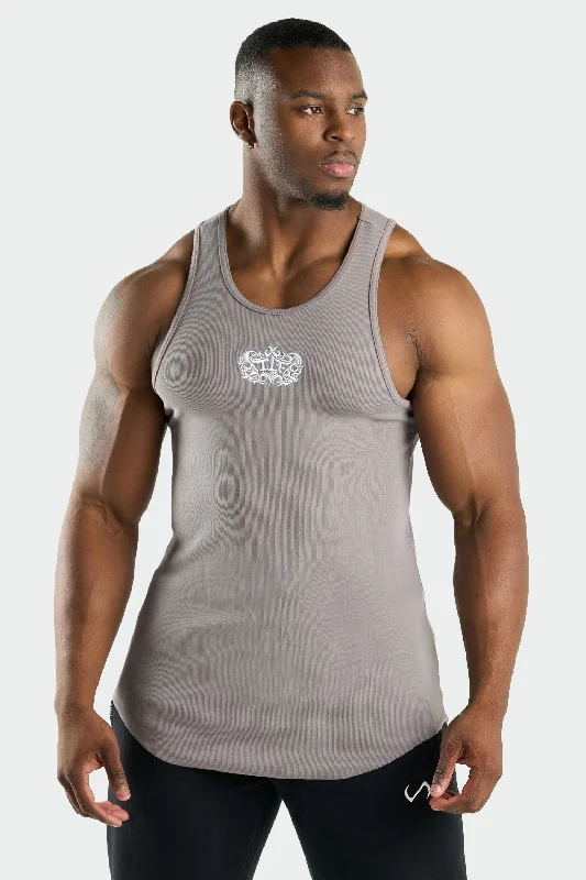 Men's Shirt/Tank lightweight-Skull Ribbed Relaxed Fit Tank