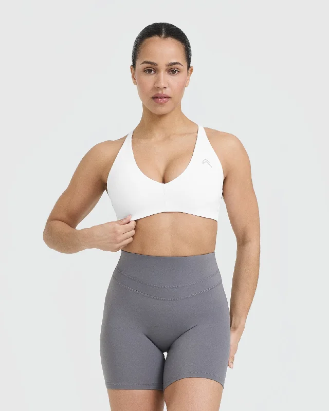 Sportswear tops for heart rate-Unified Micro Bralette | White